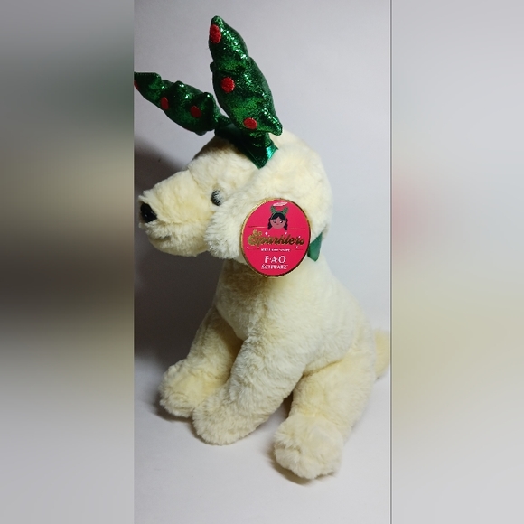 Plush Labrador with Removable Tree Headband 12" - Picture 2 of 5